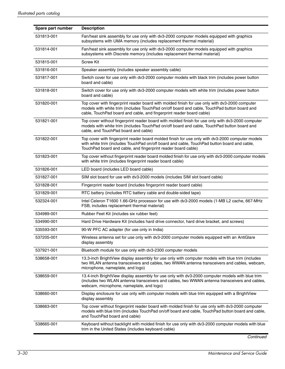 HP DV3 User Manual | Page 54 / 182