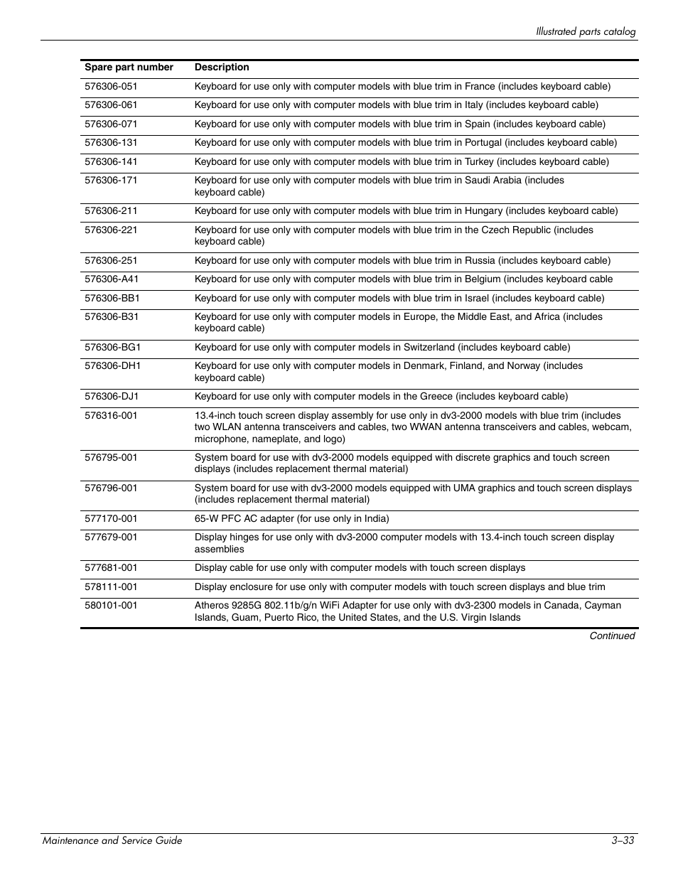 HP DV3 User Manual | Page 57 / 182