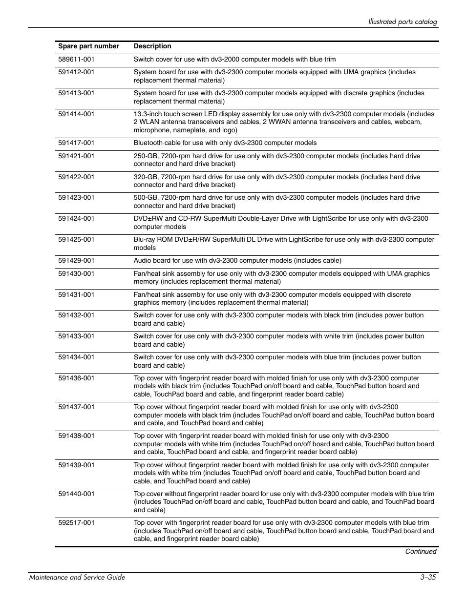 HP DV3 User Manual | Page 59 / 182