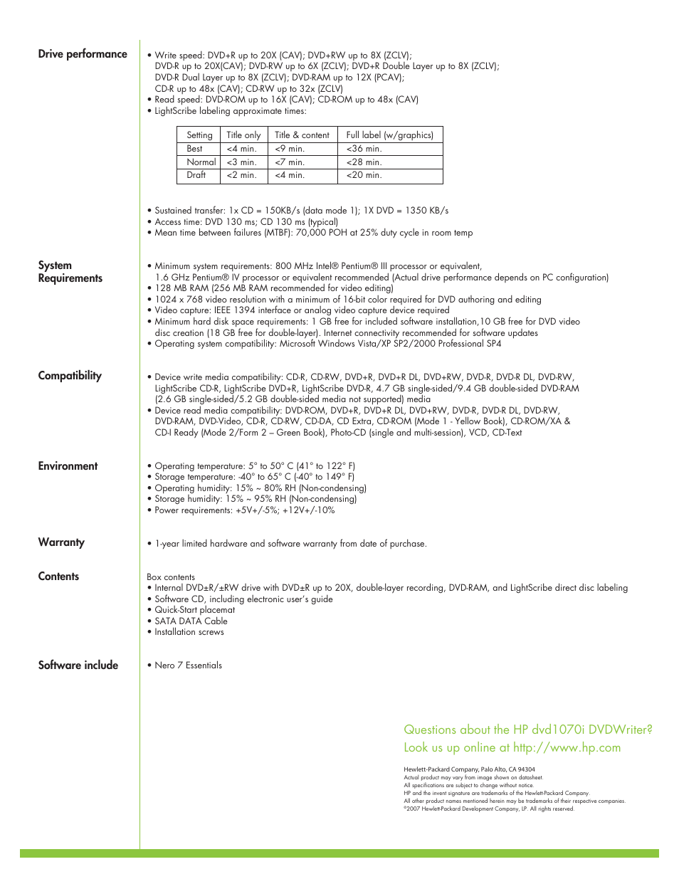 HP 243431 User Manual | Page 2 / 2