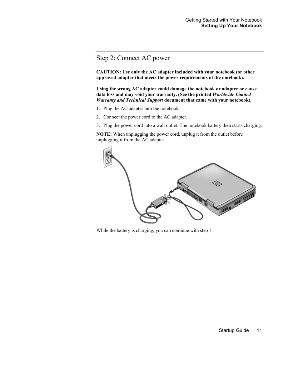 Step 2: connect ac power | HP Notebook PC User Manual | Page 19 / 41