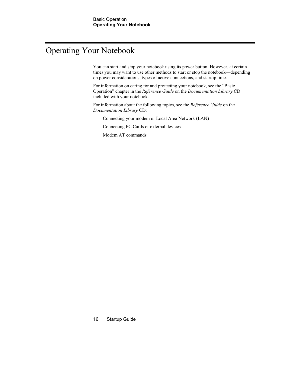 Operating your notebook | HP Notebook PC User Manual | Page 24 / 41