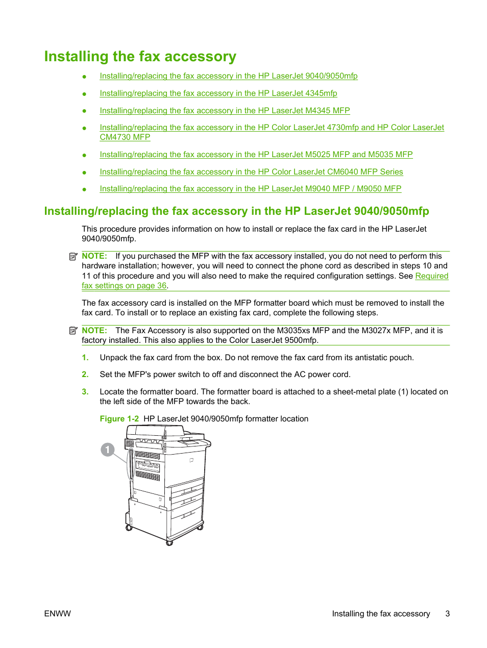 Installing the fax accessory | HP LASERJET 300 User Manual | Page 11 / 148