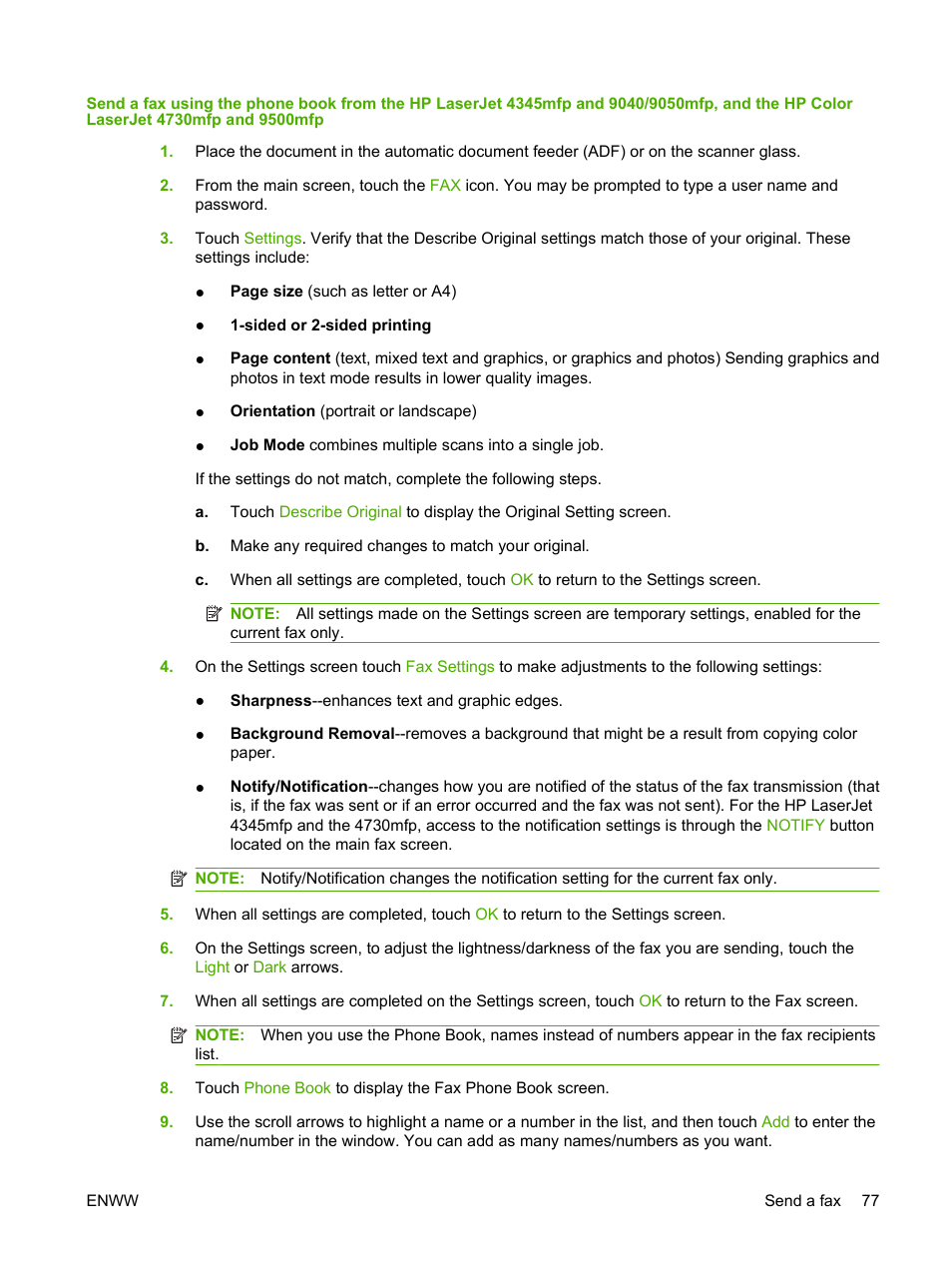 HP LASERJET 300 User Manual | Page 85 / 148