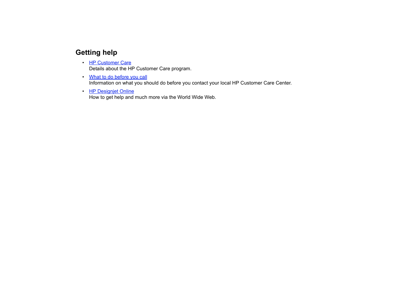 Getting help | HP 510 User Manual | Page 107 / 219
