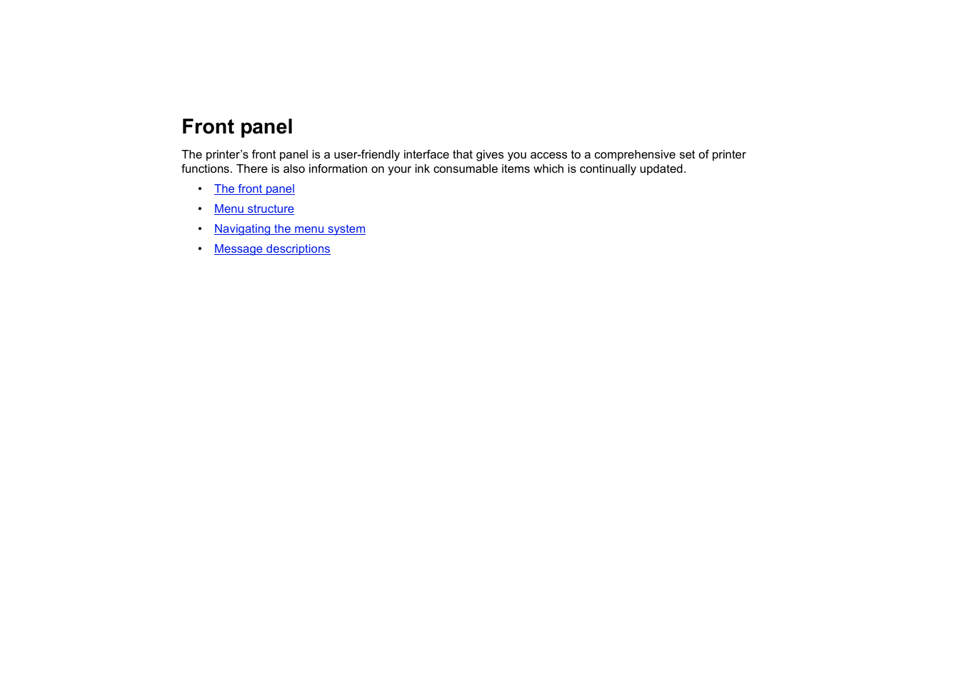 Front panel | HP 510 User Manual | Page 112 / 219