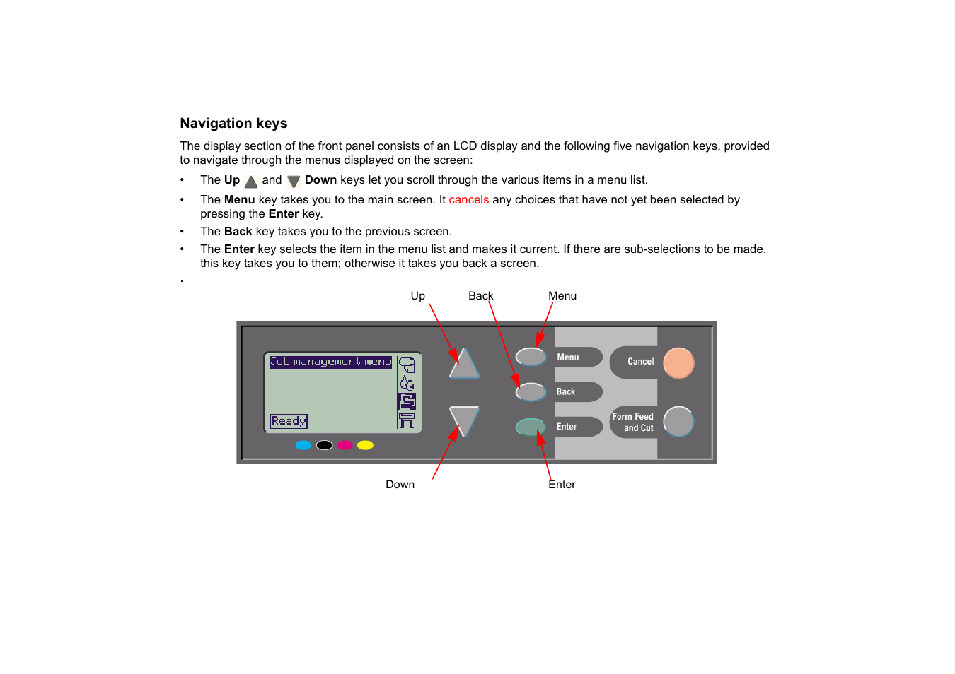 Navigation keys | HP 510 User Manual | Page 114 / 219