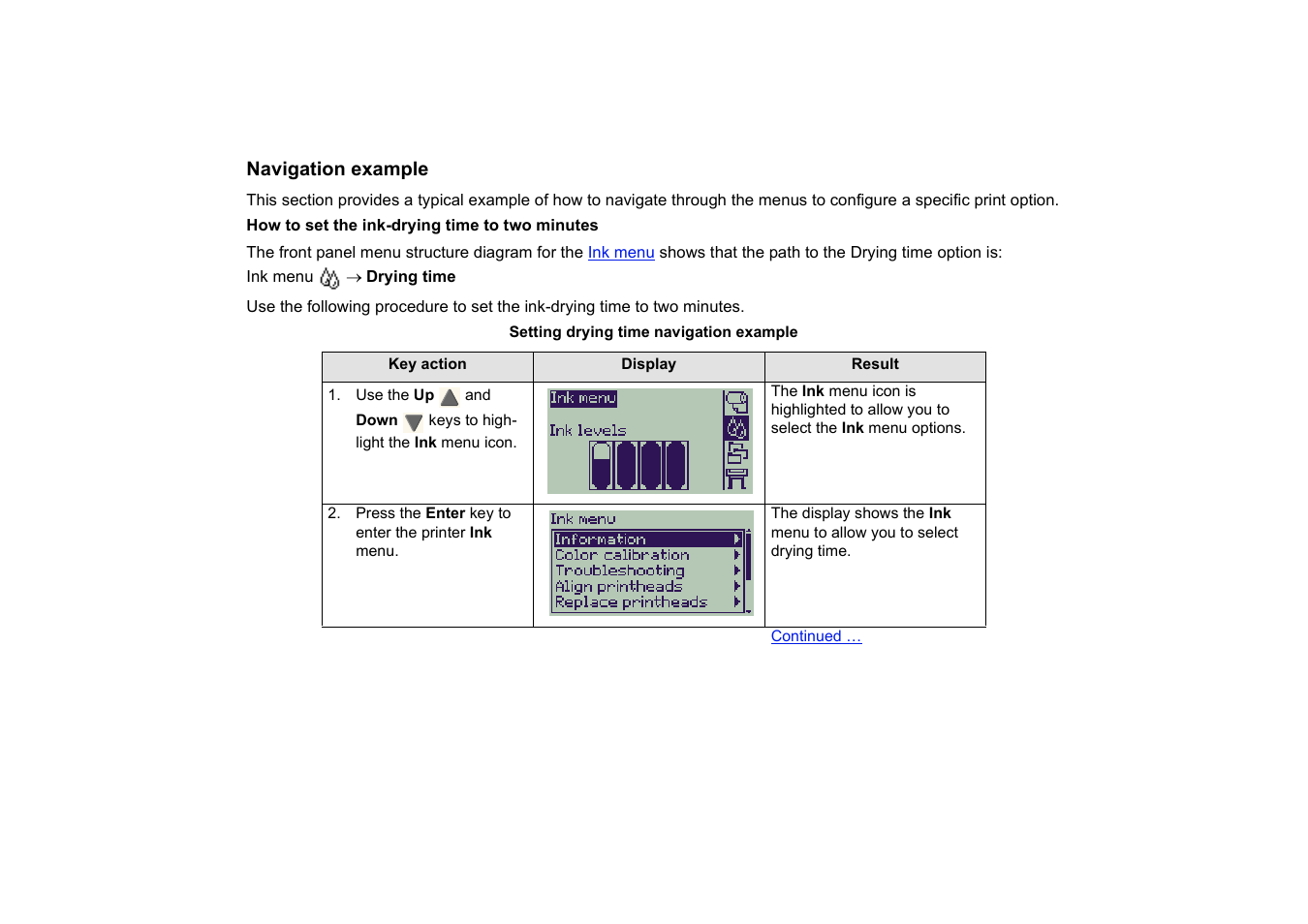 Navigation example | HP 510 User Manual | Page 124 / 219