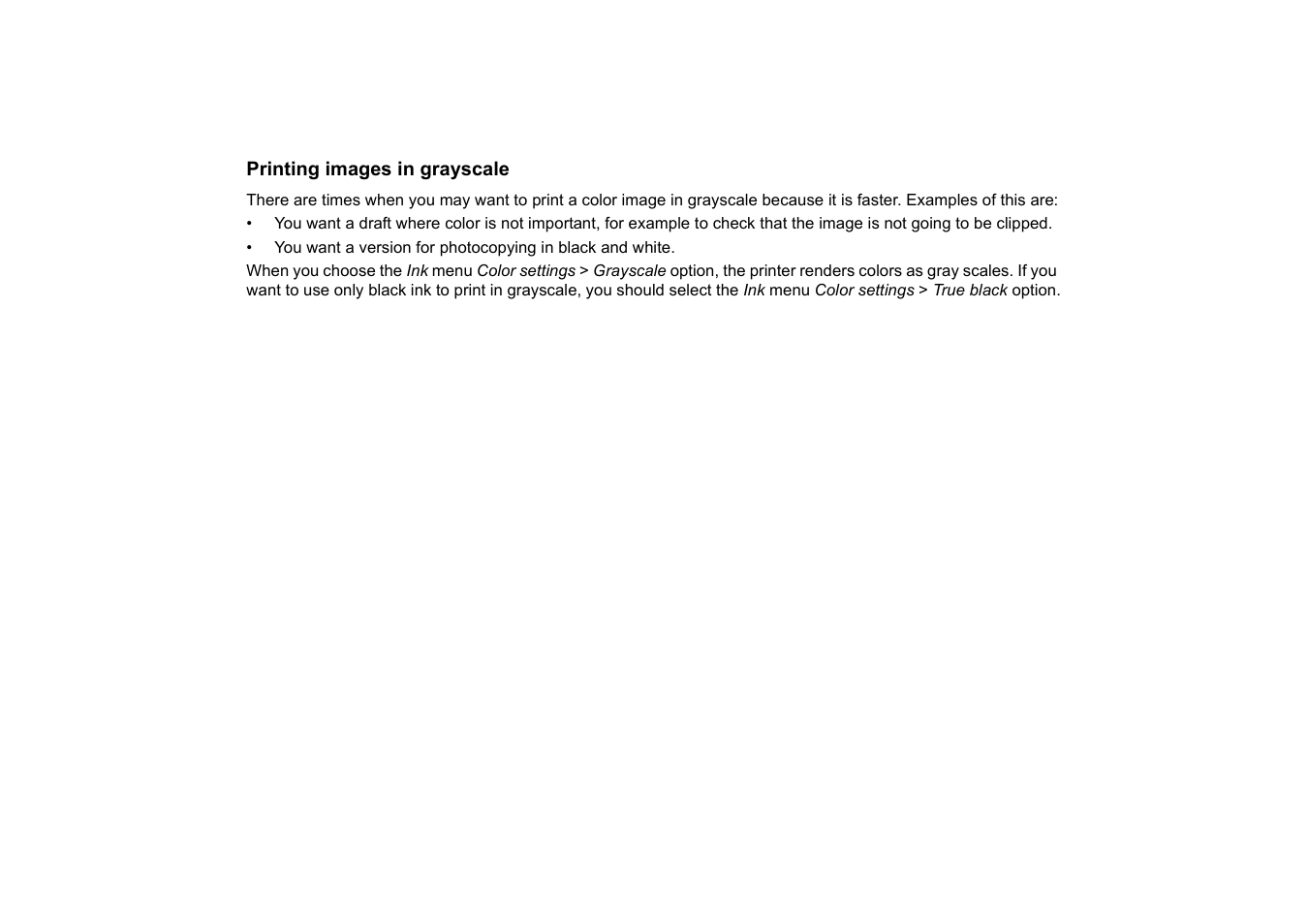 Printing images in grayscale | HP 510 User Manual | Page 159 / 219