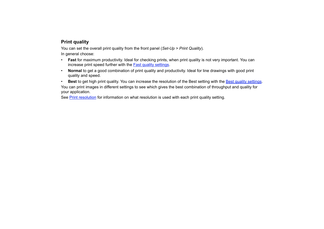 Print quality | HP 510 User Manual | Page 162 / 219