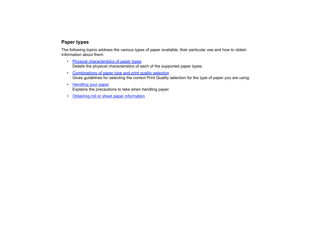 Paper types | HP 510 User Manual | Page 17 / 219