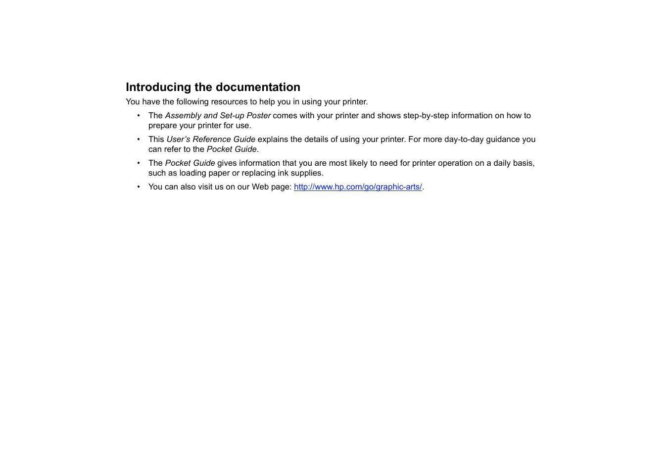 Introducing the documentation | HP 510 User Manual | Page 2 / 219