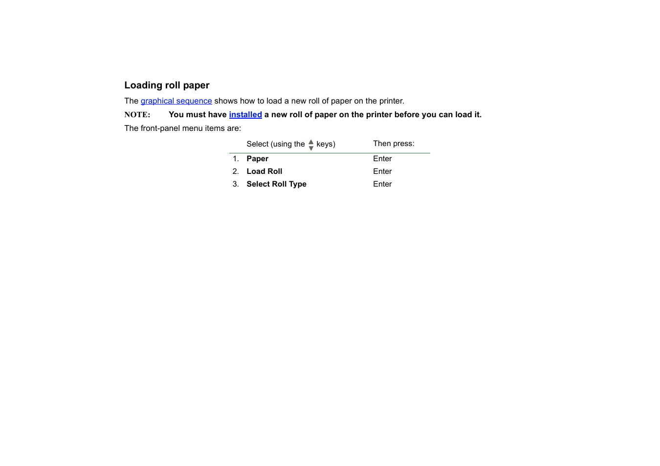 Loading roll paper | HP 510 User Manual | Page 36 / 219