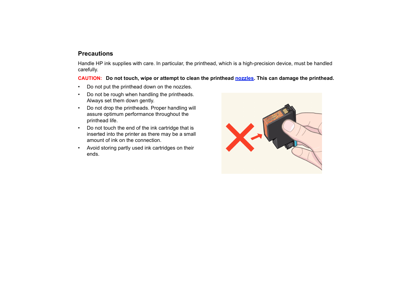 Precautions | HP 510 User Manual | Page 50 / 219