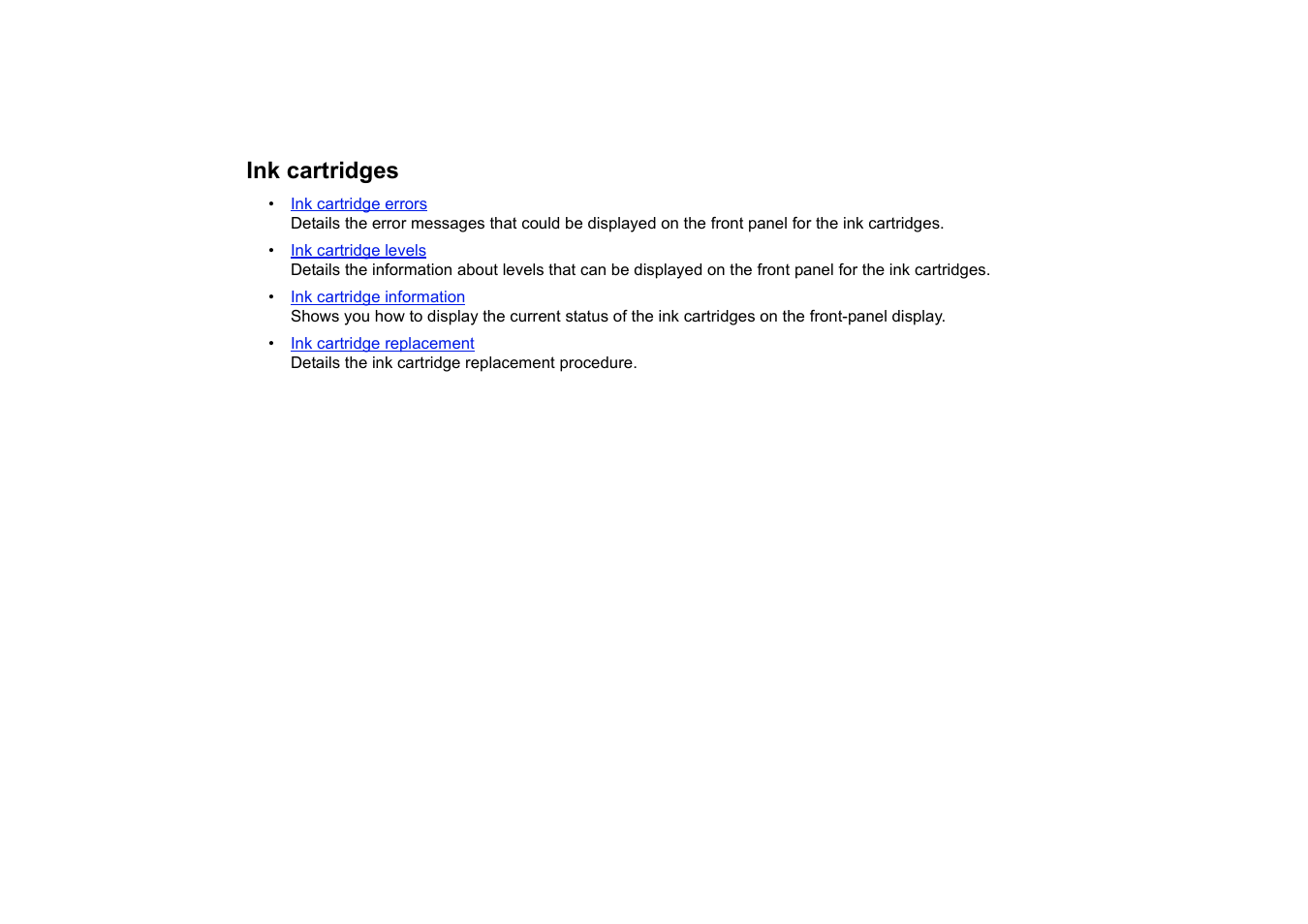 Ink cartridges | HP 510 User Manual | Page 56 / 219