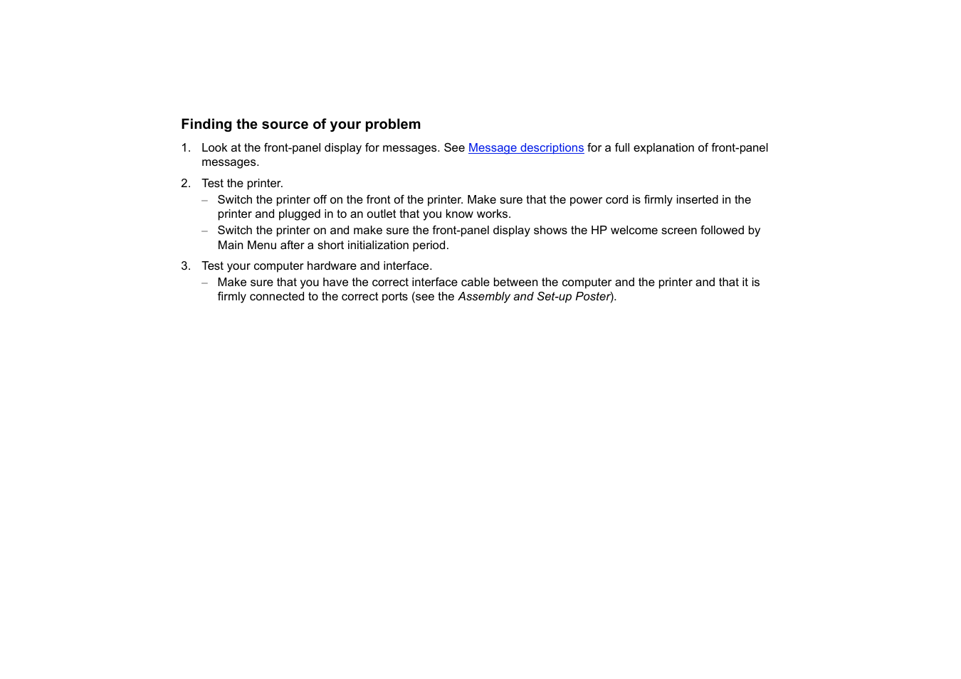 Finding the source of your problem | HP 510 User Manual | Page 68 / 219