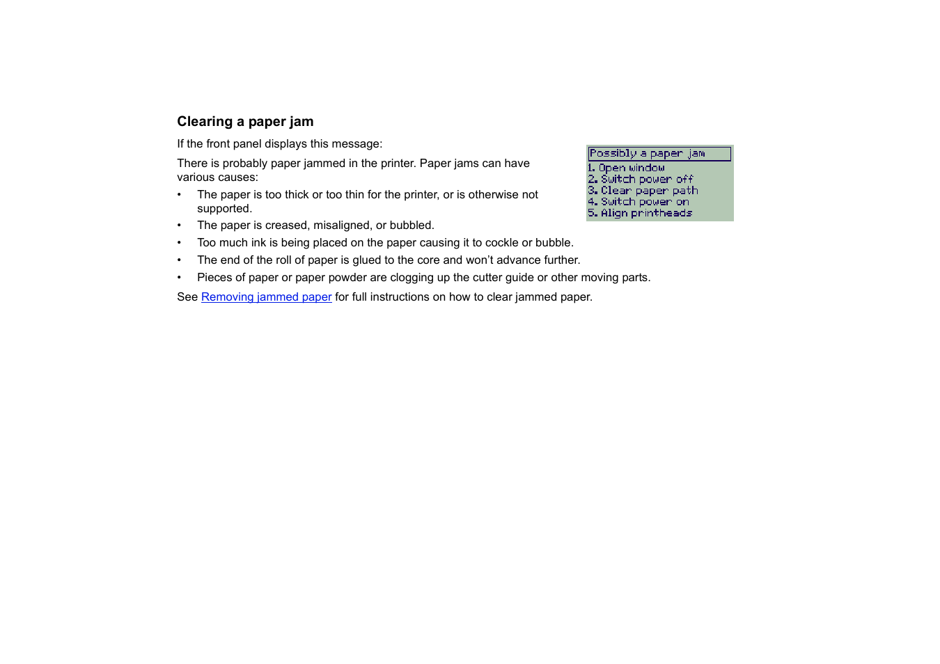 Clearing a paper jam | HP 510 User Manual | Page 89 / 219