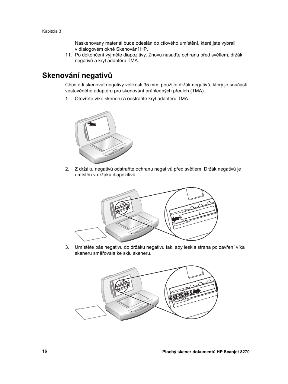 Skenování negativů | HP 8270 User Manual | Page 214 / 332