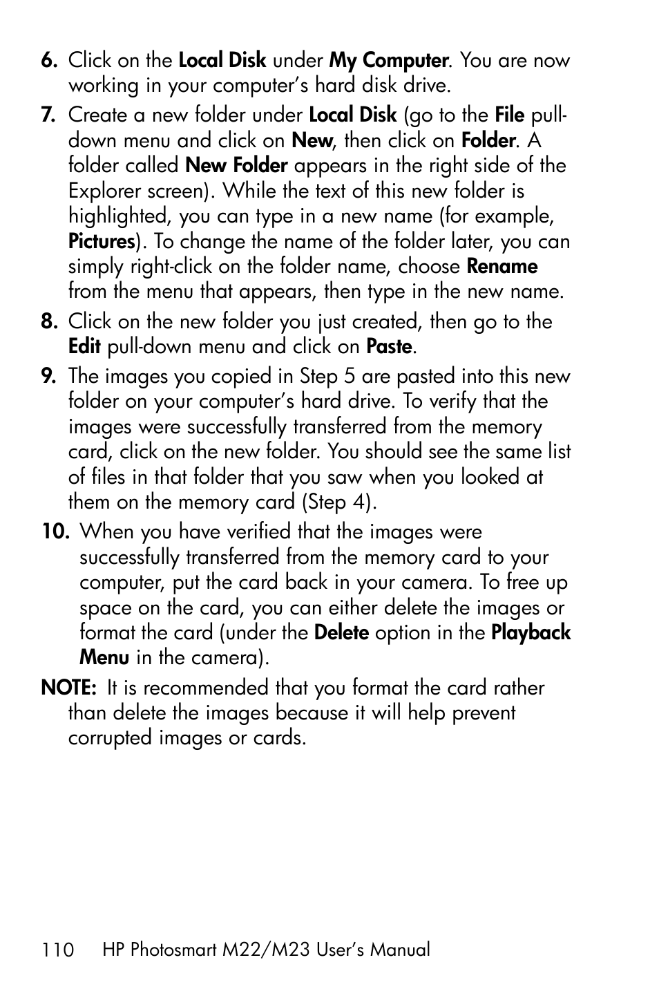 HP PhotoSmart M22 User Manual | Page 110 / 180