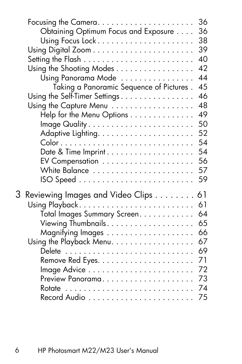 HP PhotoSmart M22 User Manual | Page 6 / 180