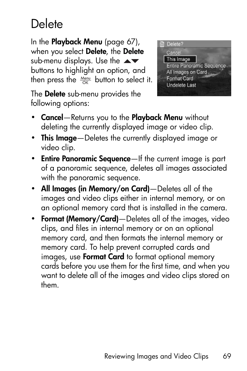 Delete | HP PhotoSmart M22 User Manual | Page 69 / 180