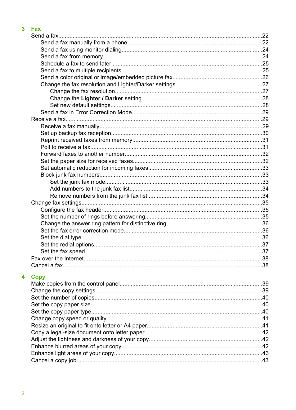 HP 3100 User Manual | Page 6 / 97