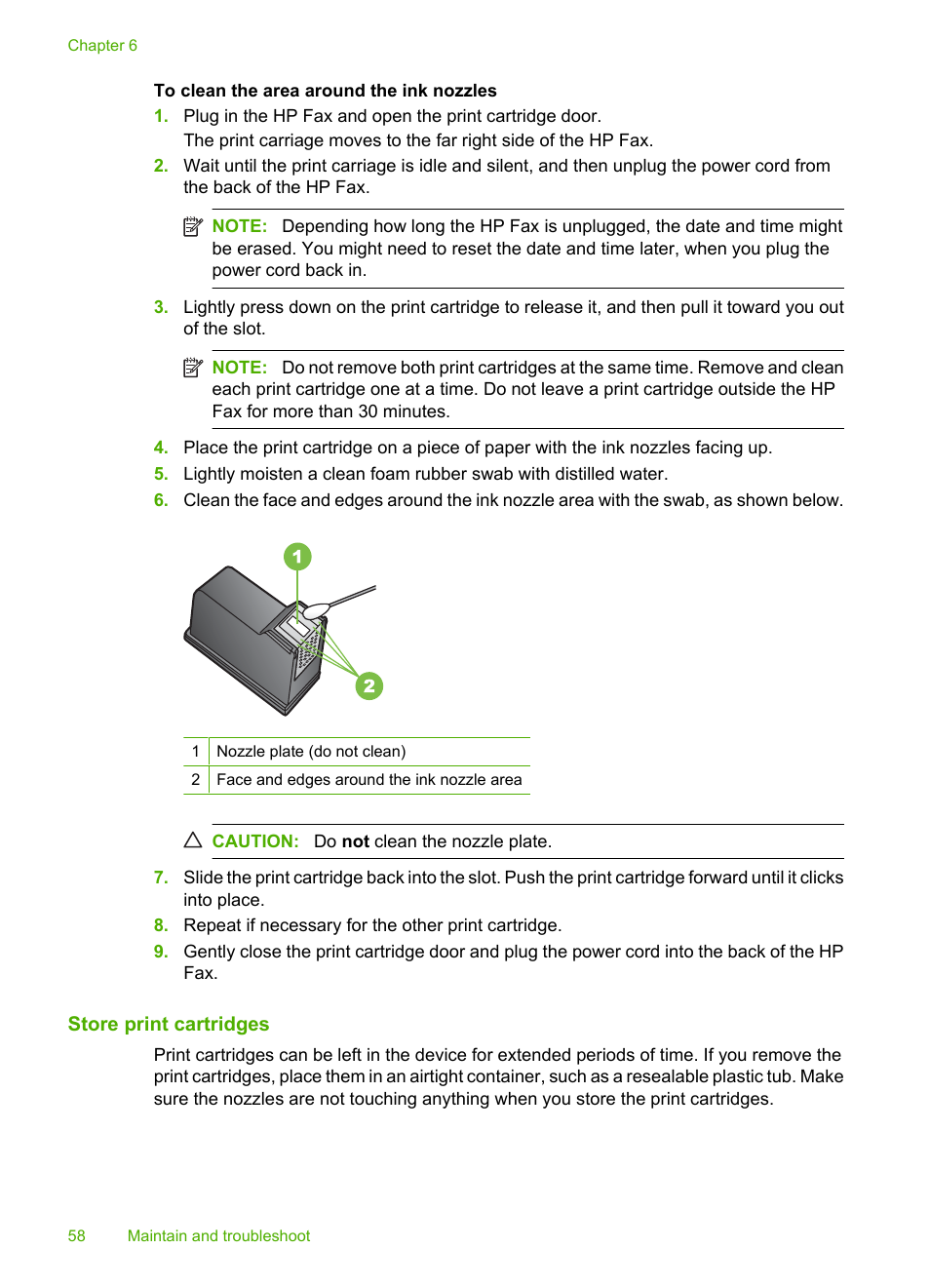 Store print cartridges | HP 3100 User Manual | Page 62 / 97