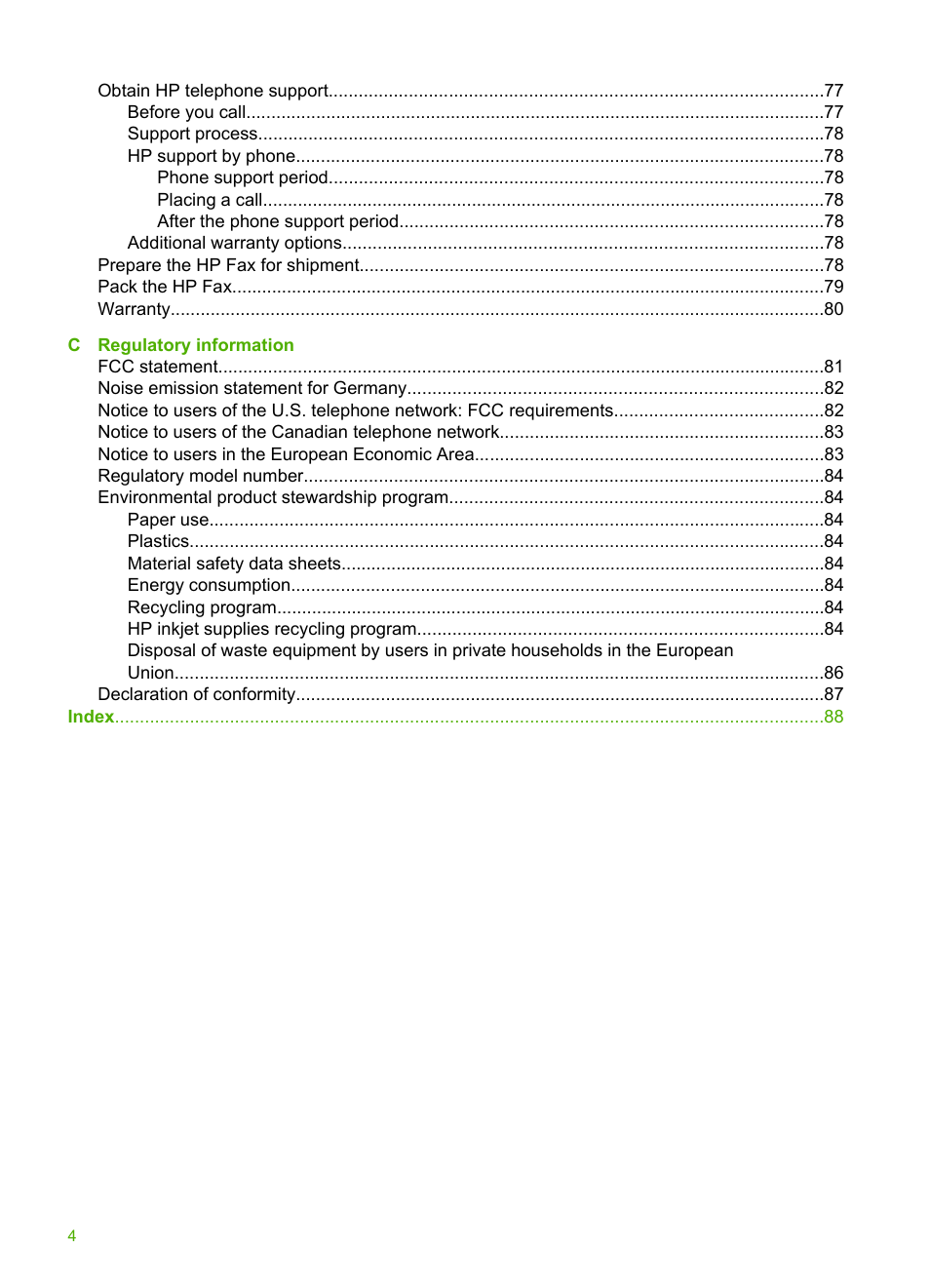 HP 3100 User Manual | Page 8 / 97