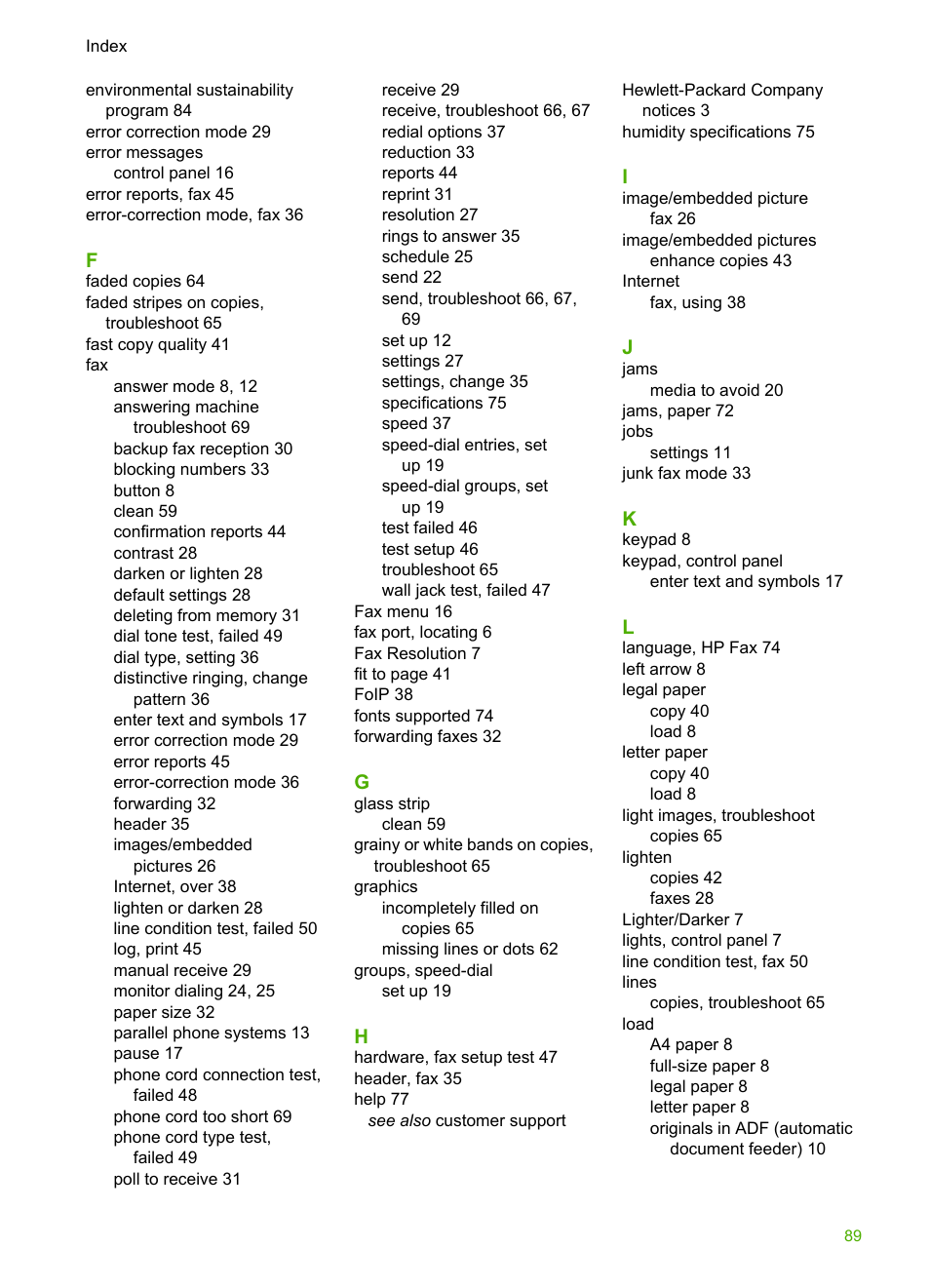 HP 3100 User Manual | Page 93 / 97