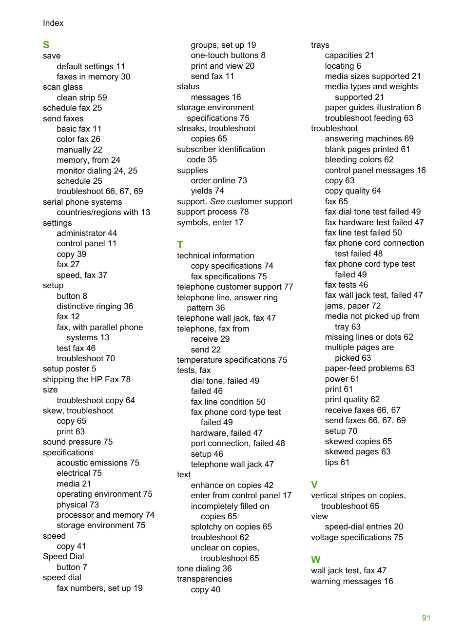 HP 3100 User Manual | Page 95 / 97