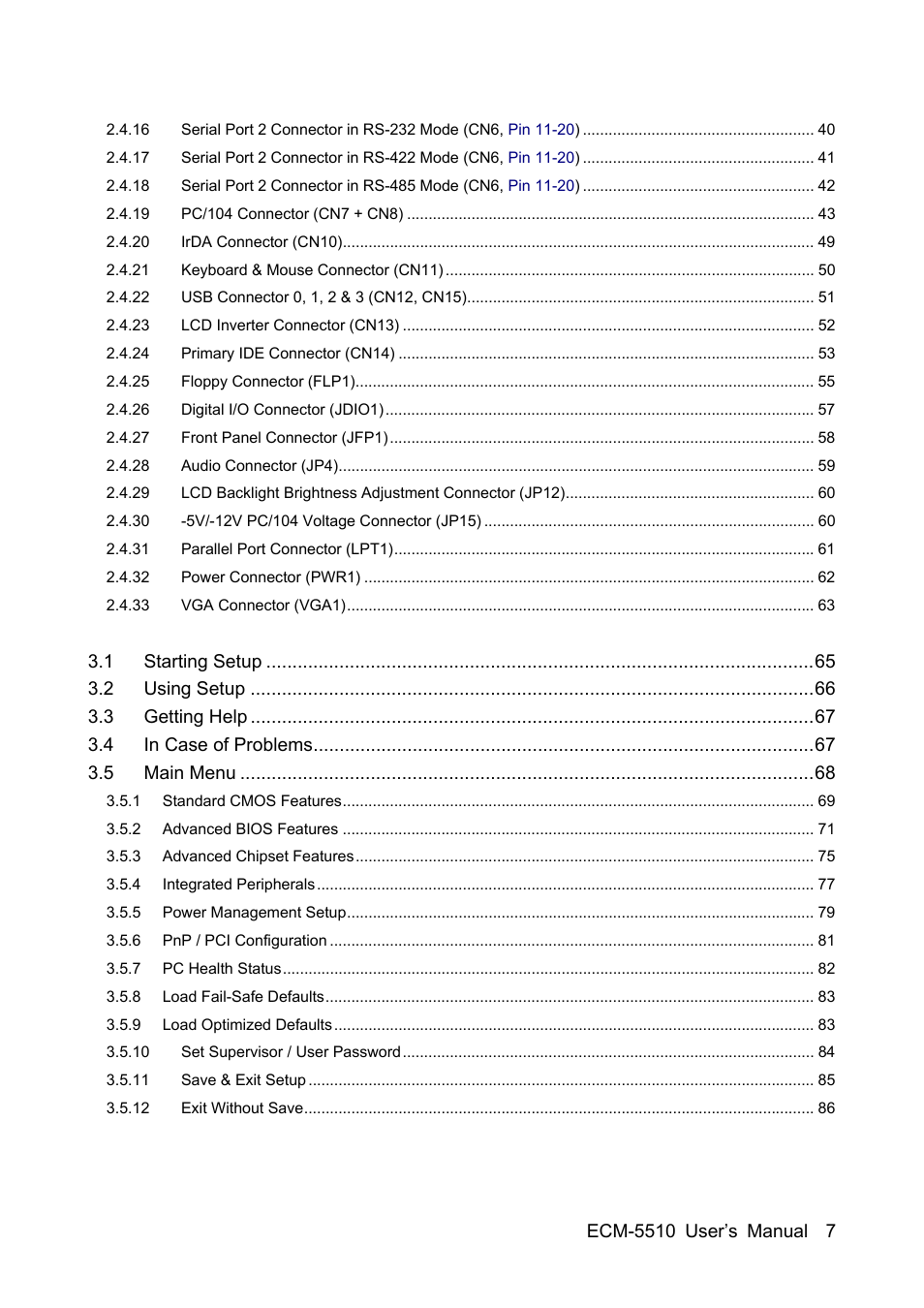 HP AMD Geode ECM-5510 User Manual | Page 7 / 111