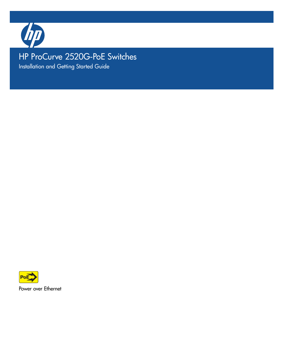 HP 2520G-POE User Manual | 101 pages