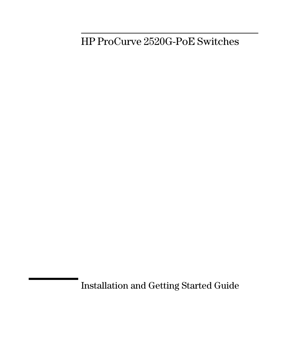 HP 2520G-POE User Manual | Page 3 / 101