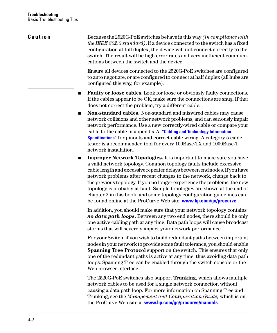 HP 2520G-POE User Manual | Page 54 / 101