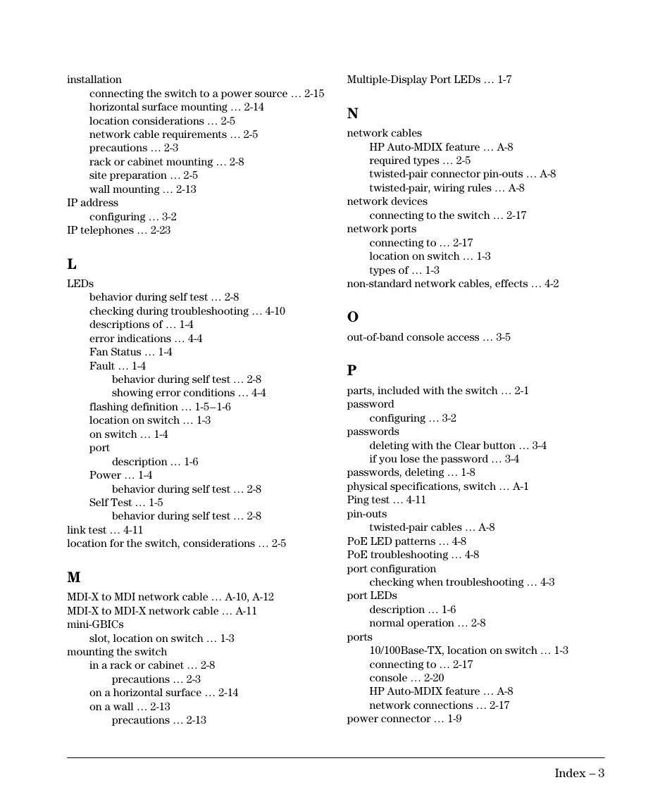 HP 2520G-POE User Manual | Page 97 / 101