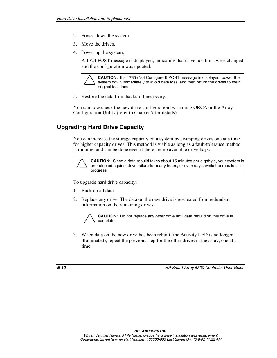 Upgrading hard drive capacity | HP 5300 User Manual | Page 127 / 164