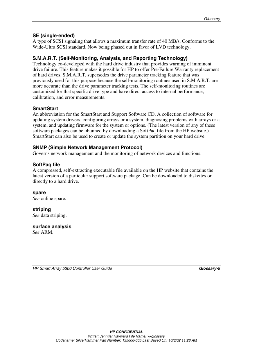 HP 5300 User Manual | Page 152 / 164