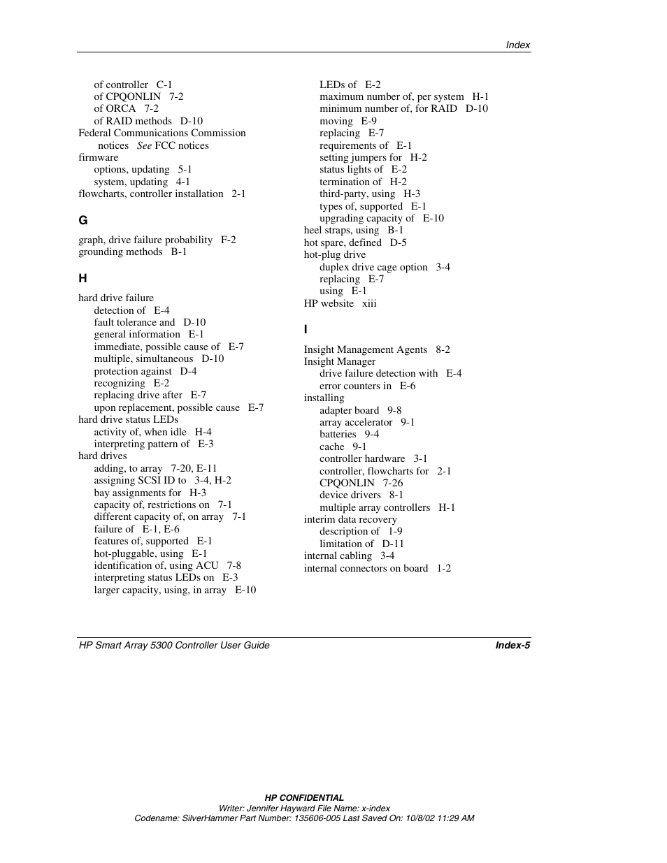 C-1, h, Te c-1, h | HP 5300 User Manual | Page 158 / 164