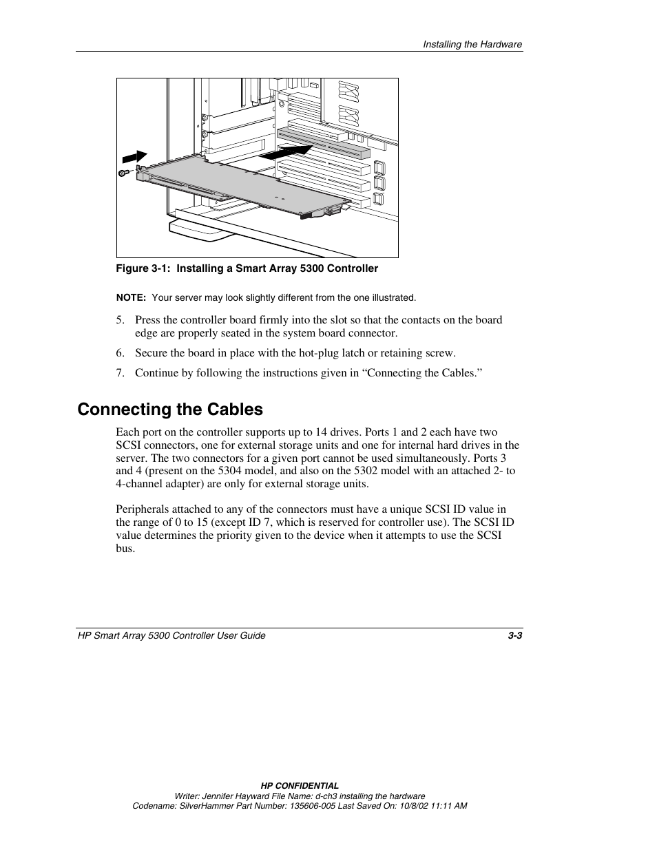 Connecting the cables, Connecting the cables -3 | HP 5300 User Manual | Page 27 / 164