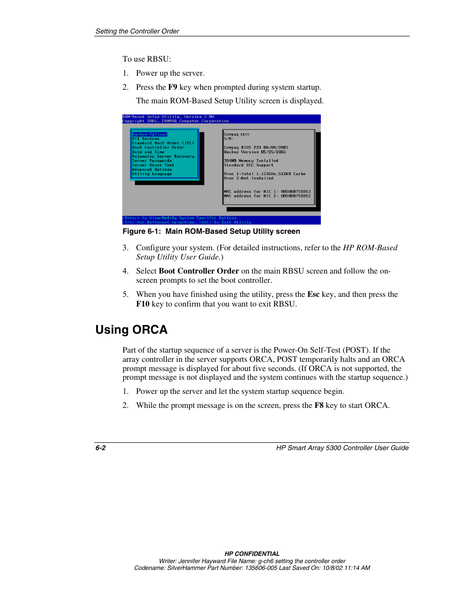 Using orca, Using orca -2 | HP 5300 User Manual | Page 41 / 164