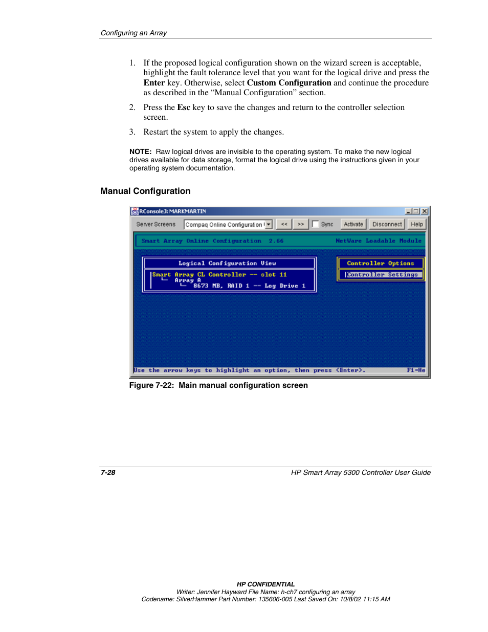 Manual configuration | HP 5300 User Manual | Page 70 / 164