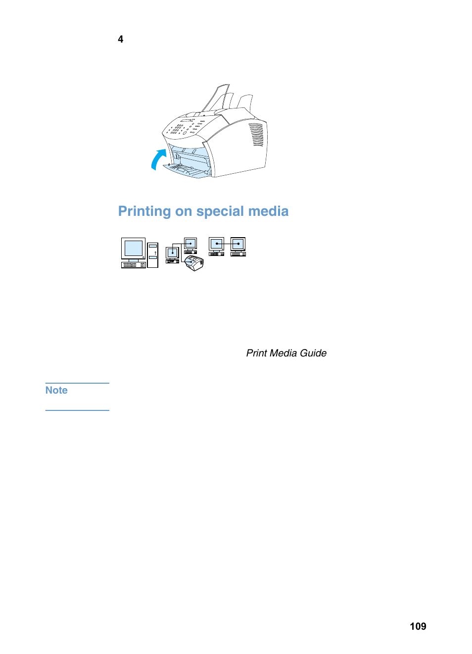 Printing on special media | HP 3200m User Manual | Page 111 / 288