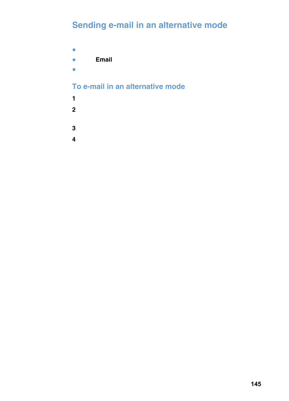Sending e-mail in an alternative mode | HP 3200m User Manual | Page 147 / 288