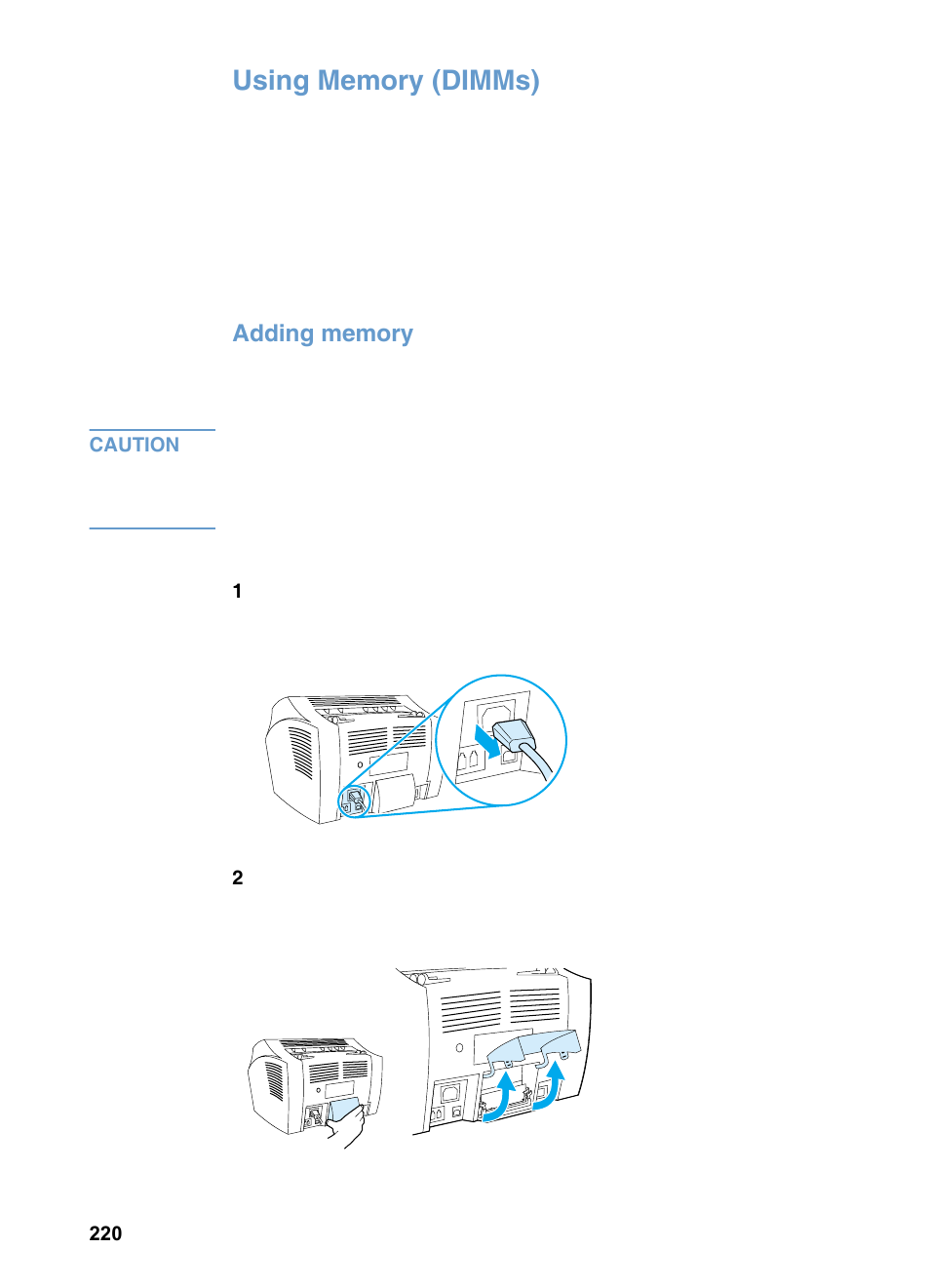 Using memory (dimms) | HP 3200m User Manual | Page 222 / 288