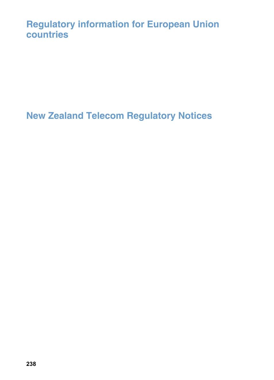 New zealand telecom regulatory notices | HP 3200m User Manual | Page 240 / 288