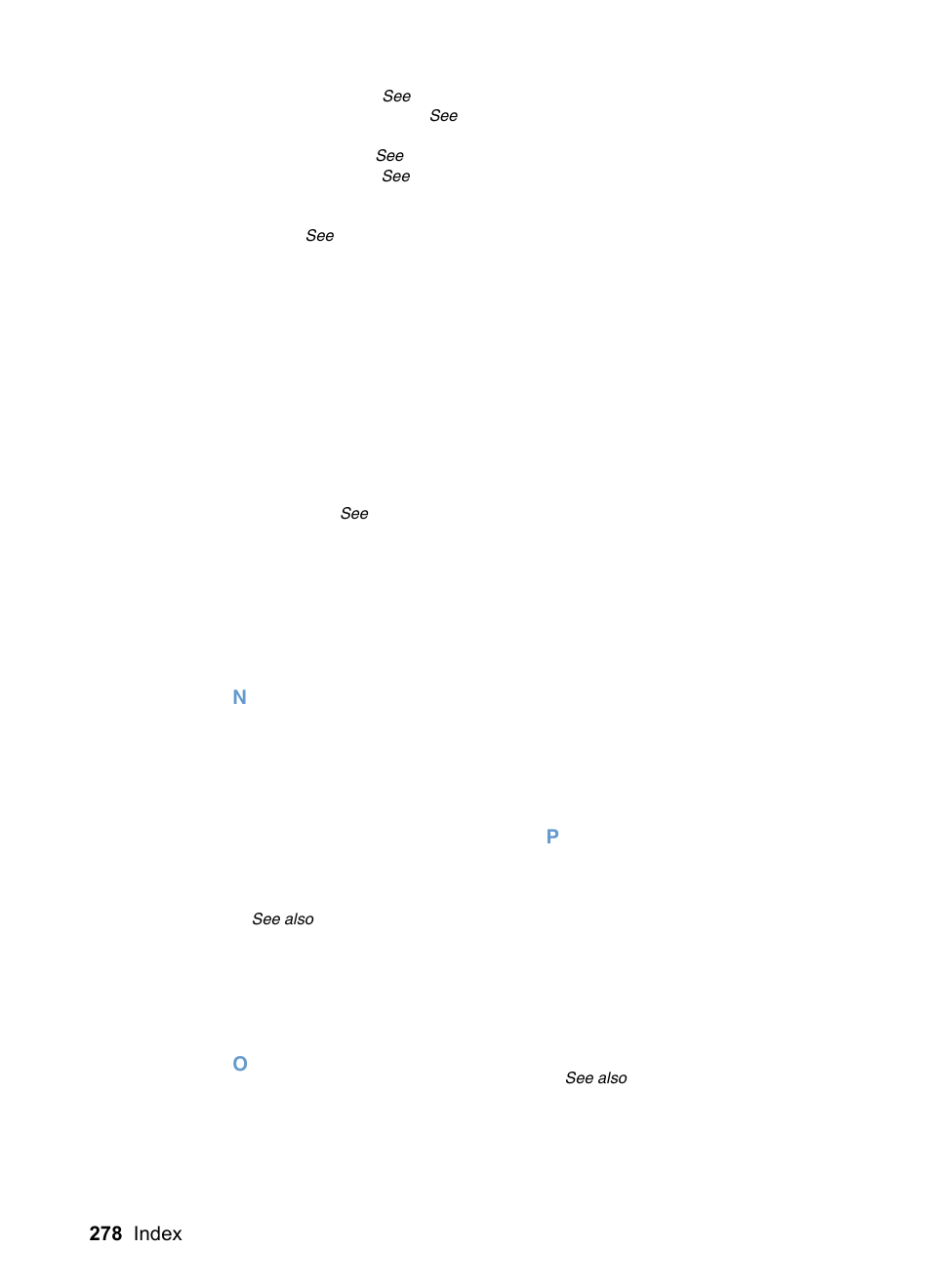 278 index | HP 3200m User Manual | Page 280 / 288