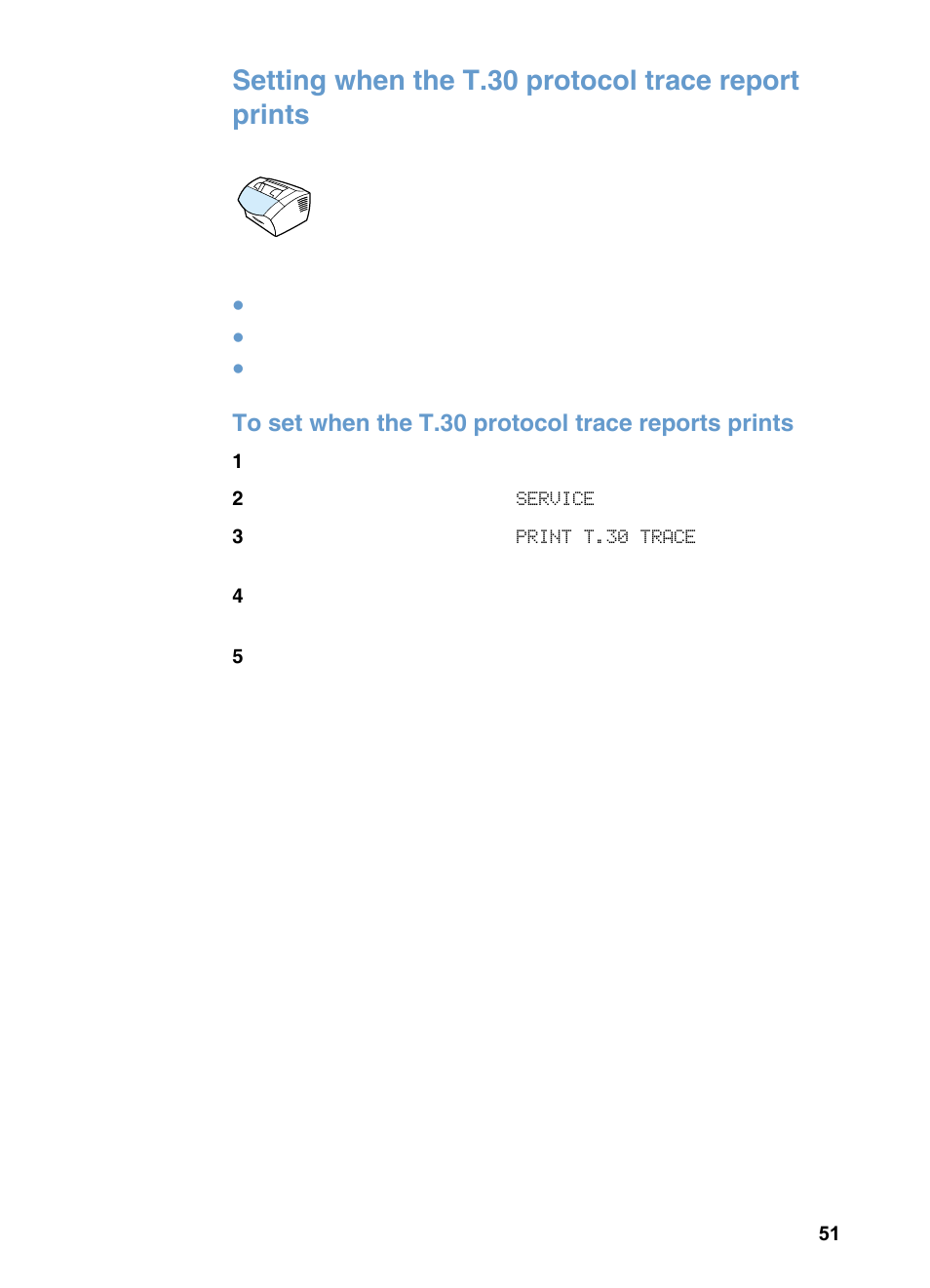 Setting when the t.30 protocol trace report prints | HP 3200m User Manual | Page 53 / 288