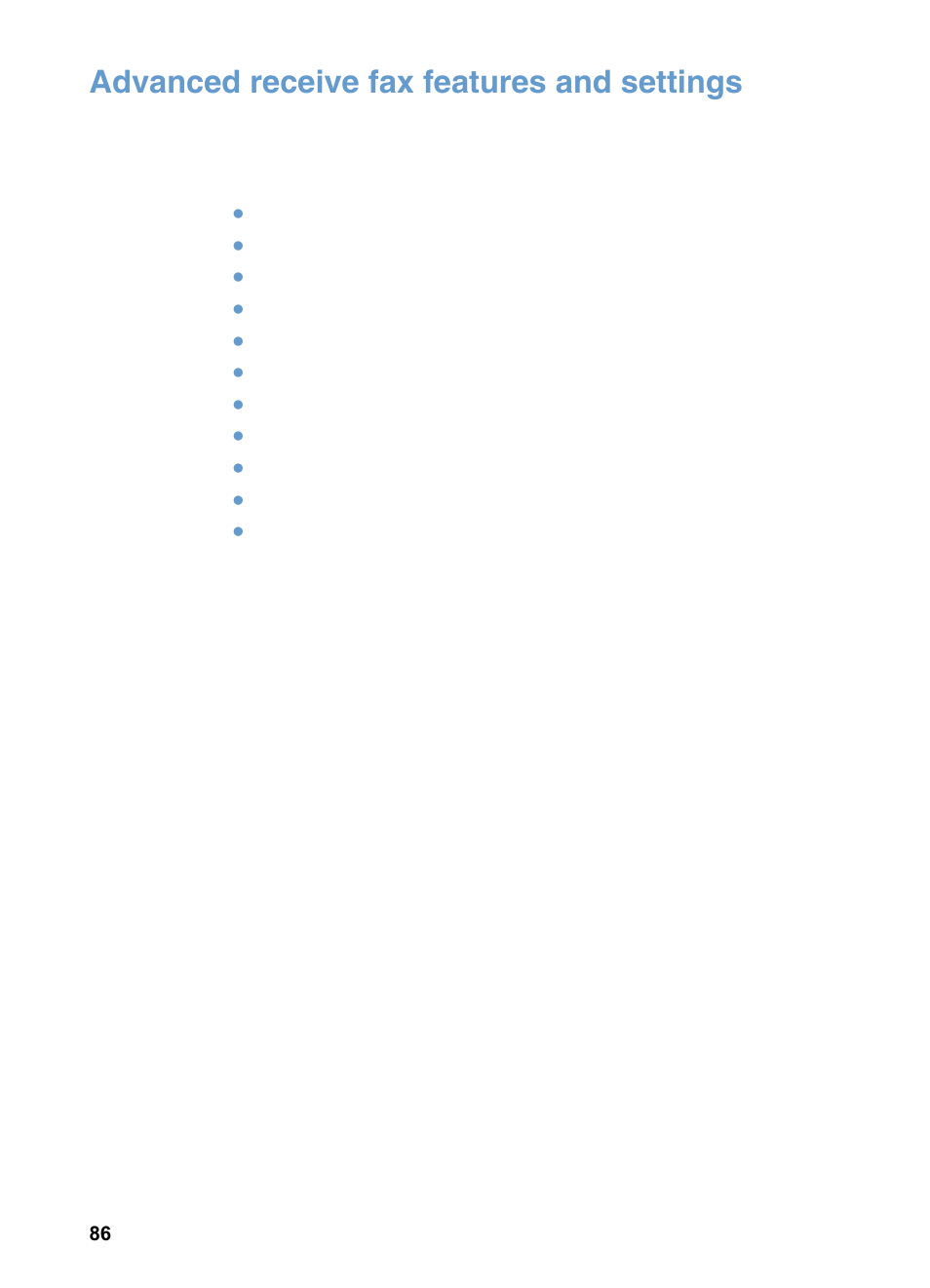 Advanced receive fax features and settings | HP 3200m User Manual | Page 88 / 288