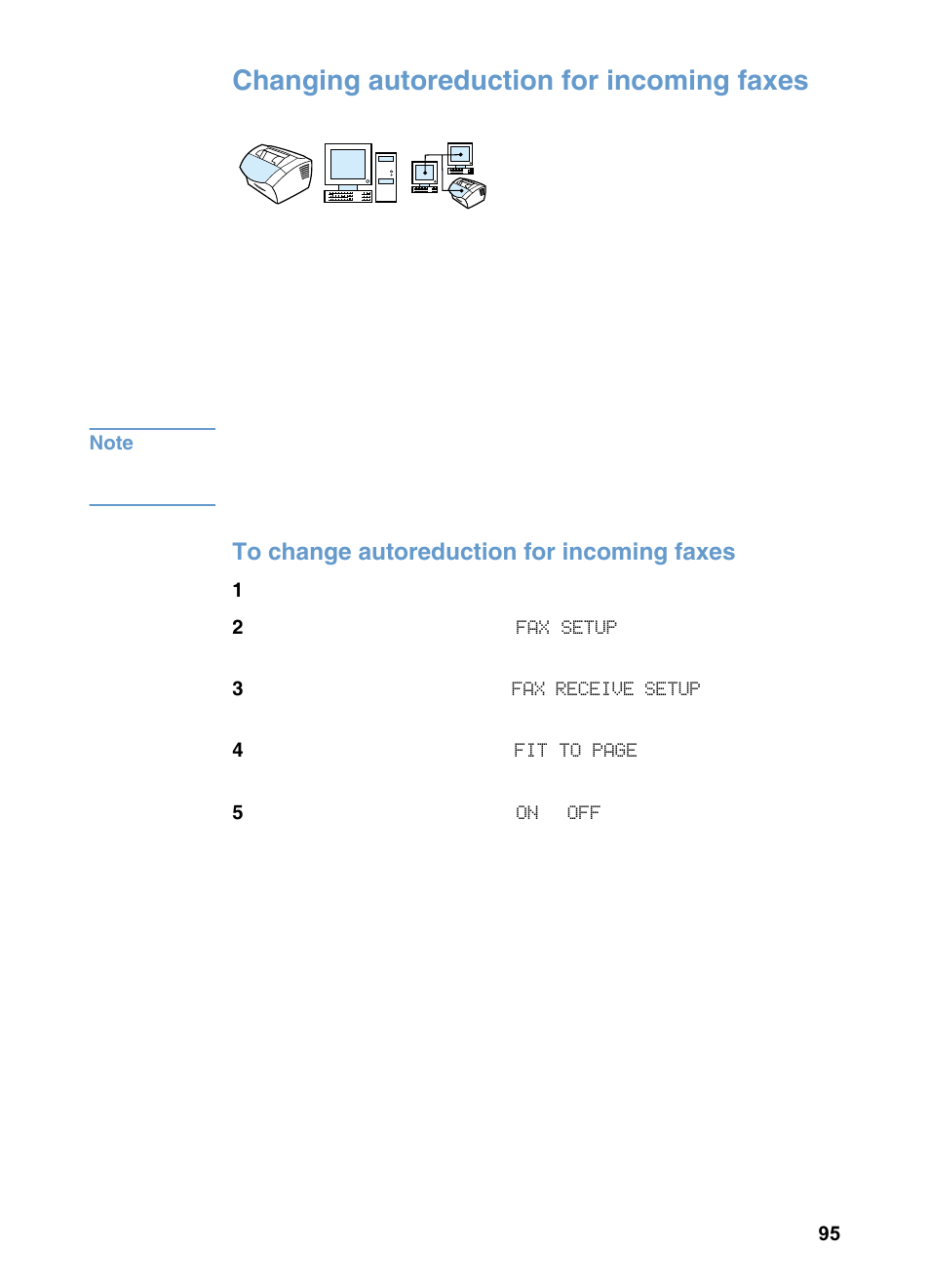 Changing autoreduction for incoming faxes | HP 3200m User Manual | Page 97 / 288