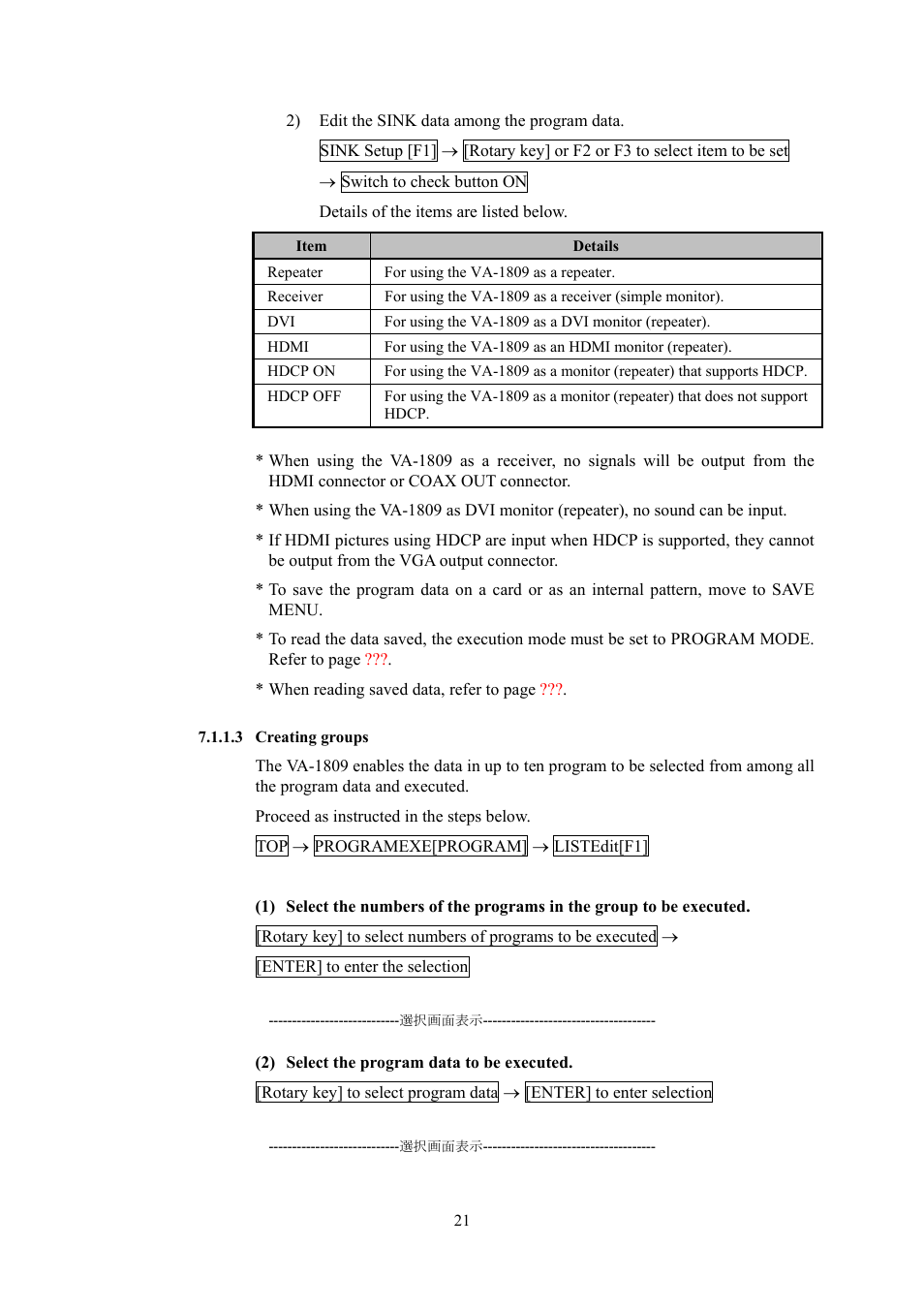 3 creating, Groups | HP VA-1809 User Manual | Page 24 / 36